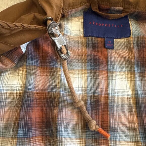 Aeropostale Jacket Men’s size Medium Brown, Full-Zip up Hoodie - Picture 7 of 8